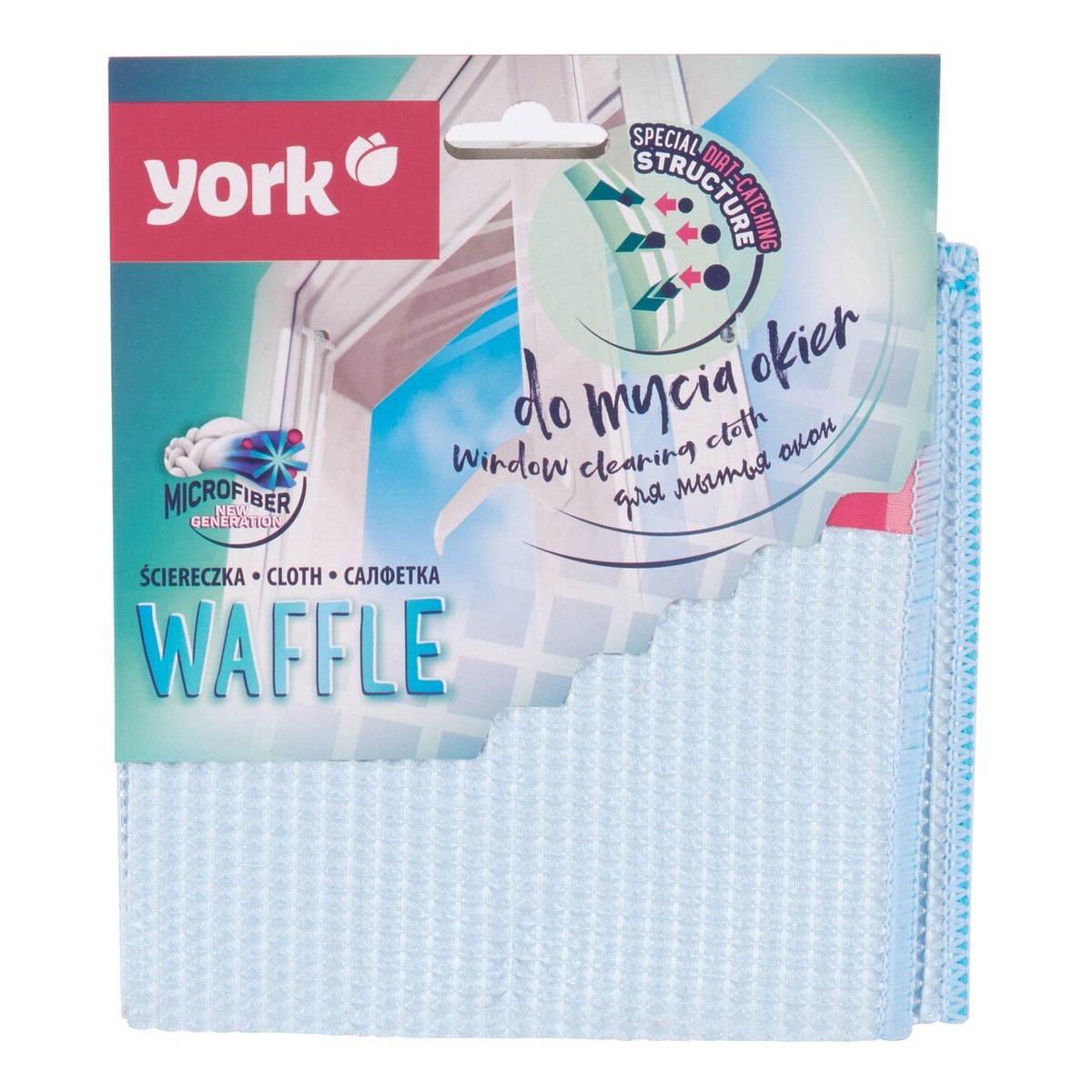 York Ścierka mikrofibra do okien Waffle 2628