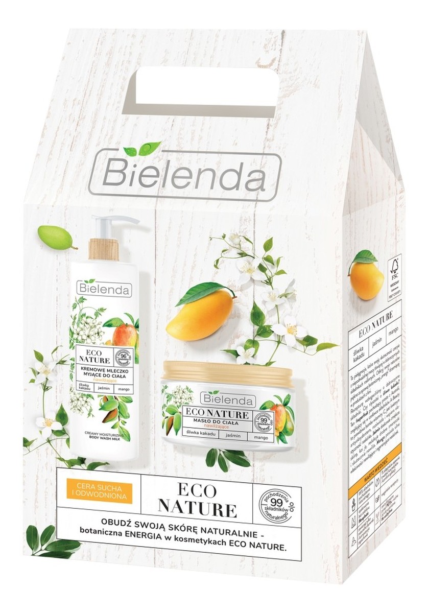 Zestaw prezentowy Eco Nature mleczko myjące 400 ml + masło do ciała