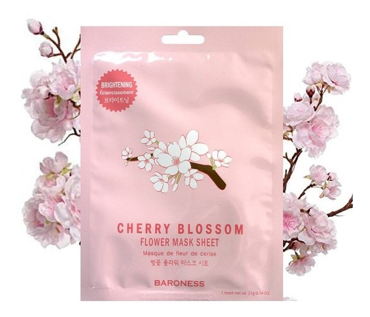 Cherry Blossom Flower Mask Sheet Maska rozświetlająca