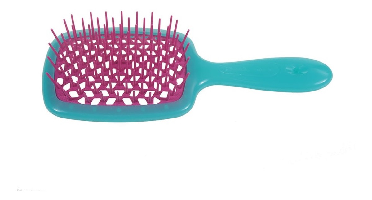 Superbrush szczotka fryzjerska do rozczesywania włosów turkusowo-różowa