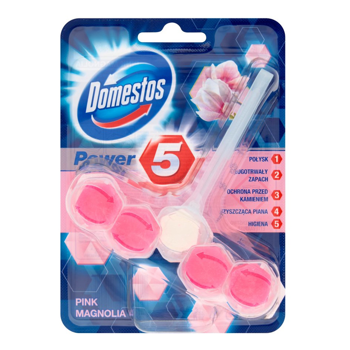 Domestos Power 5 Pink Magnolia Kostka toaletowa 55g