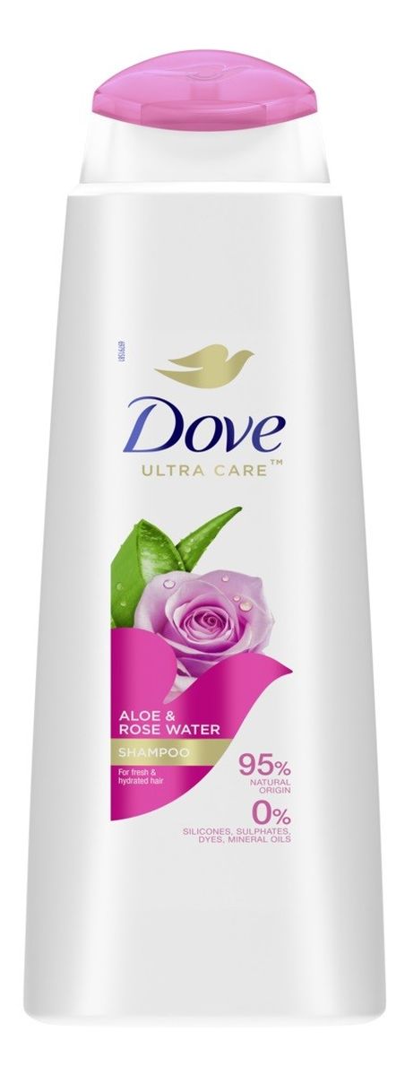 Dove ultra care odwieżający szampon do każdego typu włosów aloe & rose water