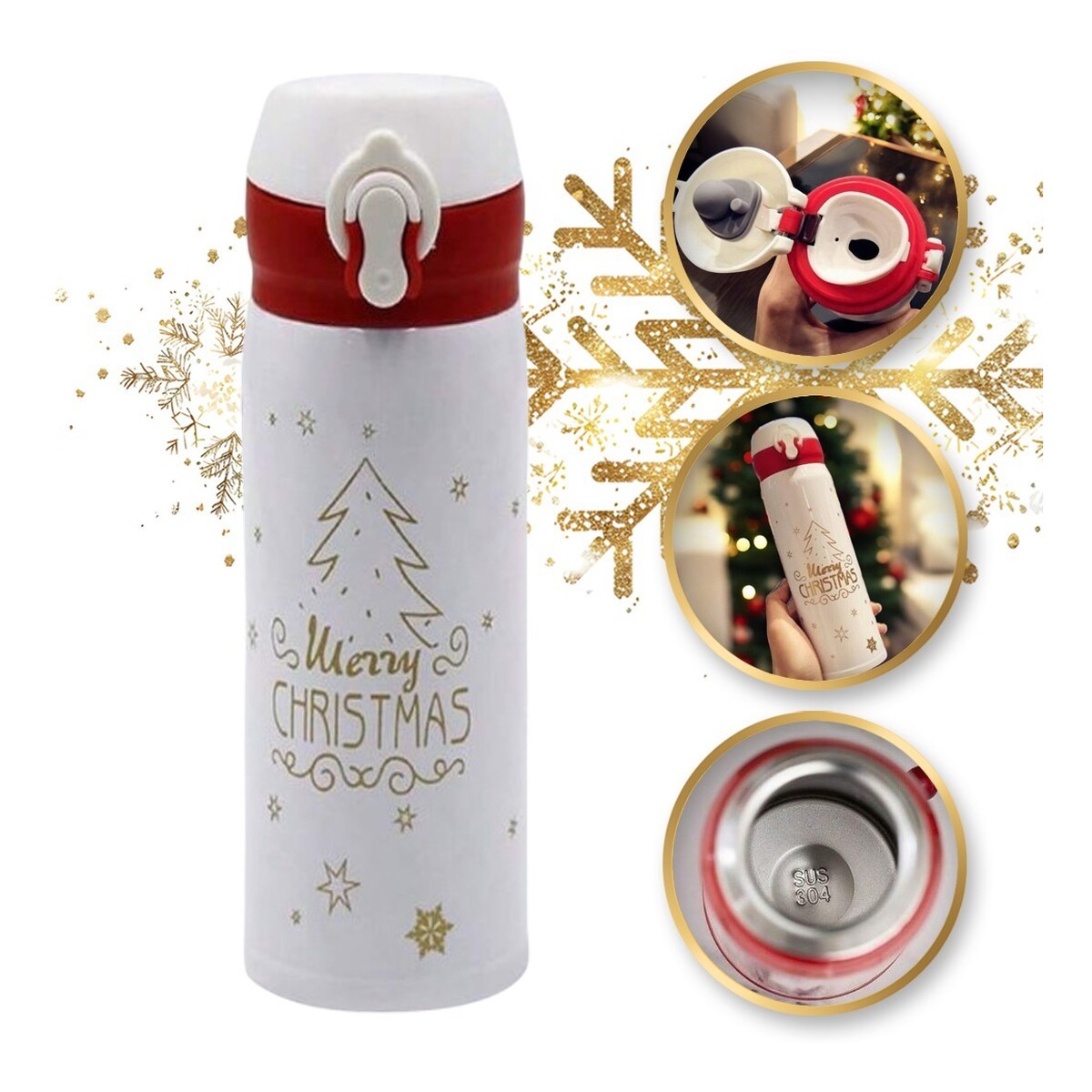 Ecarla Kubek termiczny świąteczny 500ml