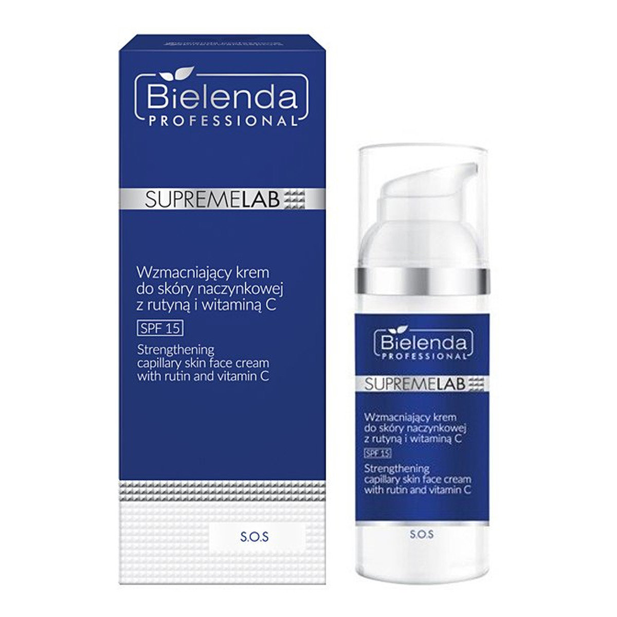 Bielenda Professional SUPREMELAB S.O.S SPF15 wzmacniający krem do skóry naczynkowej z rutyną i witaminą C 50ml
