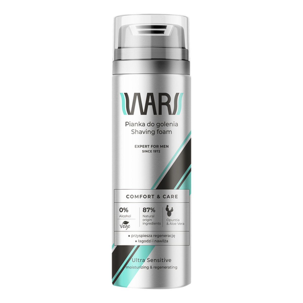Wars Expert for Men Pianka do golenia Comfort & Care - Aloe Vera&Opuntia 200ml