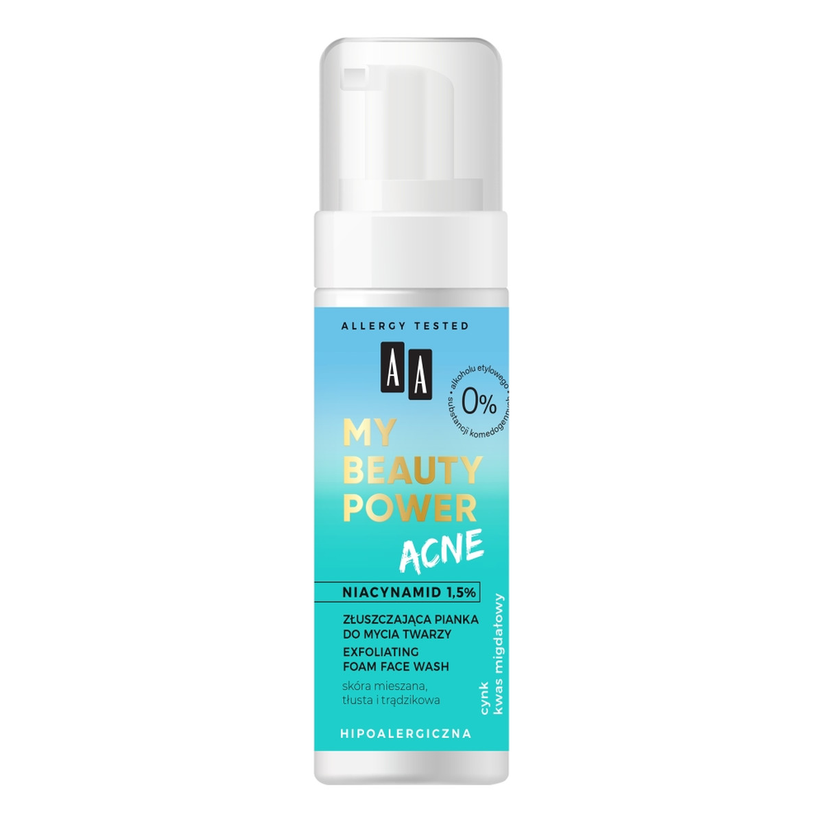 AA My beauty power acne złuszczająca pianka do mycia twarzy 150ml