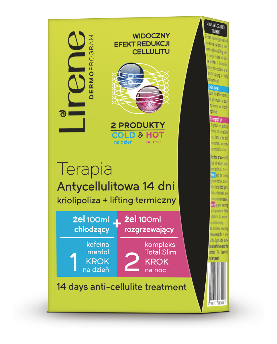 Terapia Antycellulitowa 14 Dni Kriolipoliza + Lifting Termiczny - Żel Chłodzący Na Dzień + Żel Rozgrzewający Na Noc