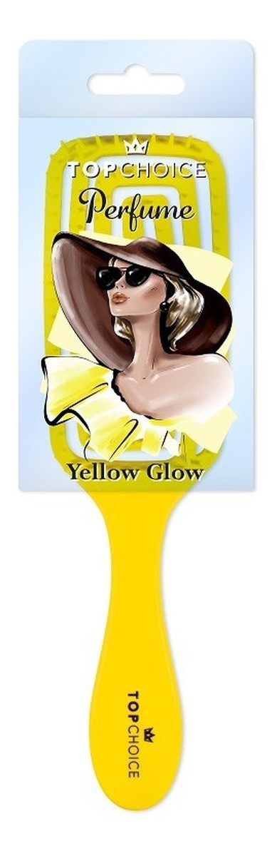 Szczotka do włosów Yellow Glow - prostokątna (64494)