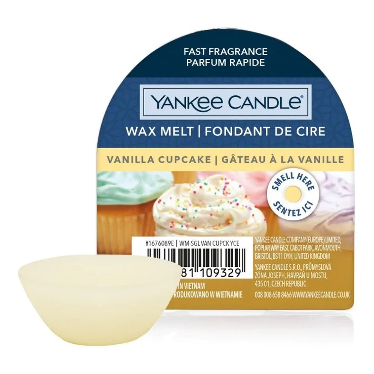 Yankee Candle Wosk zapachowy Vanilla Cupcake 22g