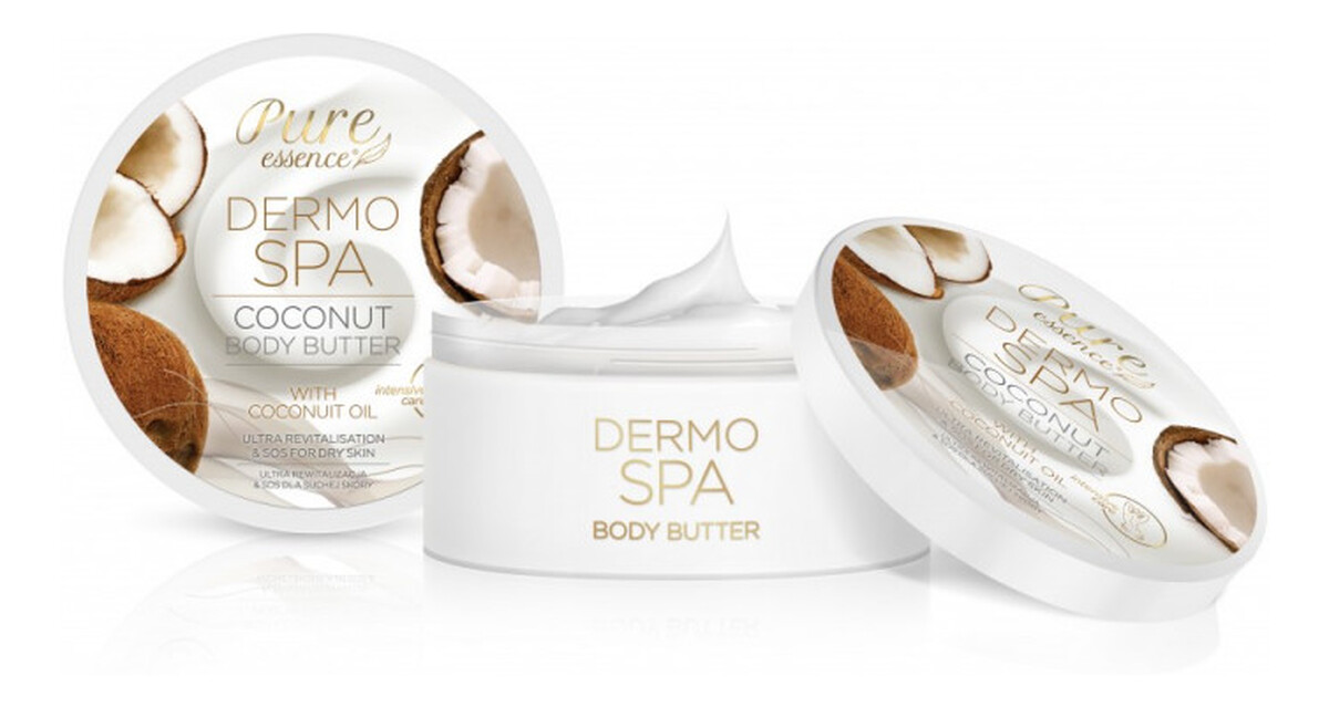 Masło do ciała DERMO SPA KOKOS-O ZAPACHU MLECZKA KOKOSU Z OLEJEM KOKOSOWYM