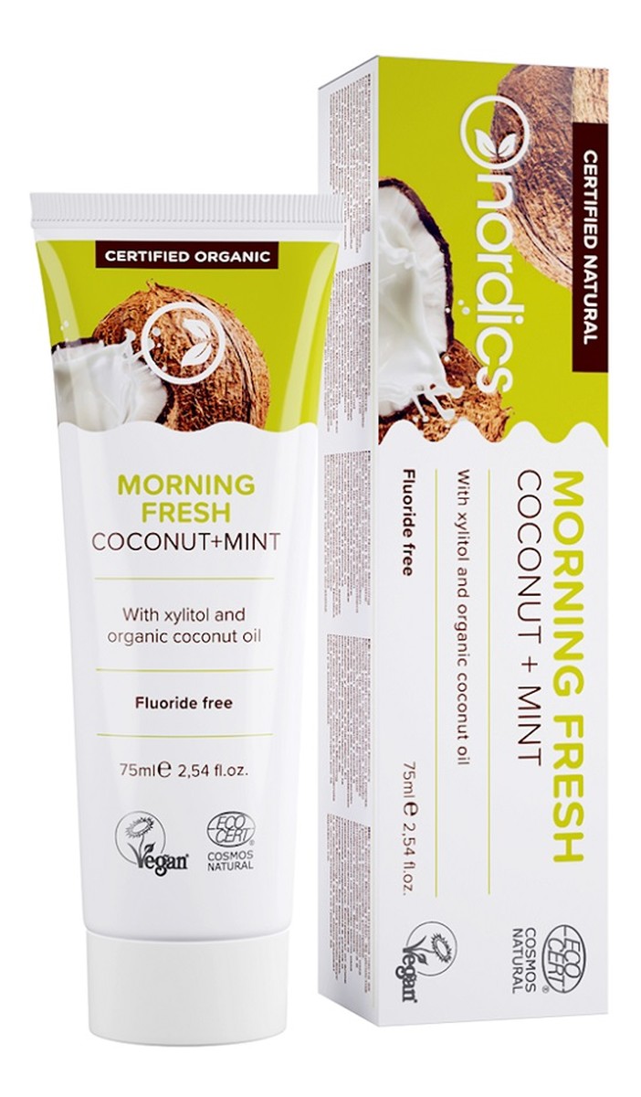 Natural morning fresh natural toothpaste naturalna pasta do zębów bez fluoru coconut + mint