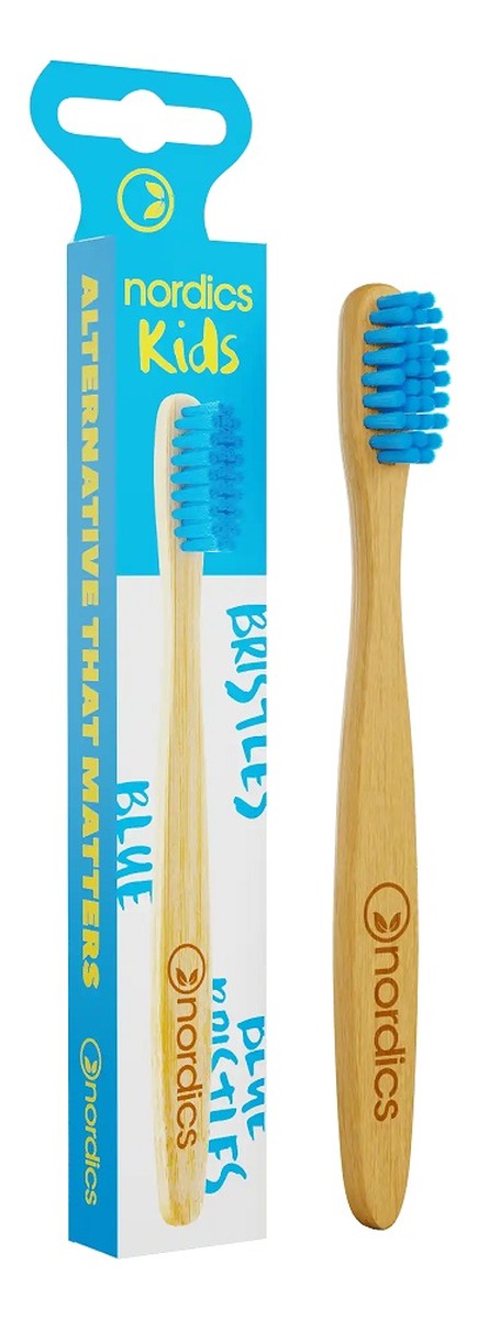 Kids bamboo toothbrush bambusowa szczoteczka do zębów dla dzieci blue