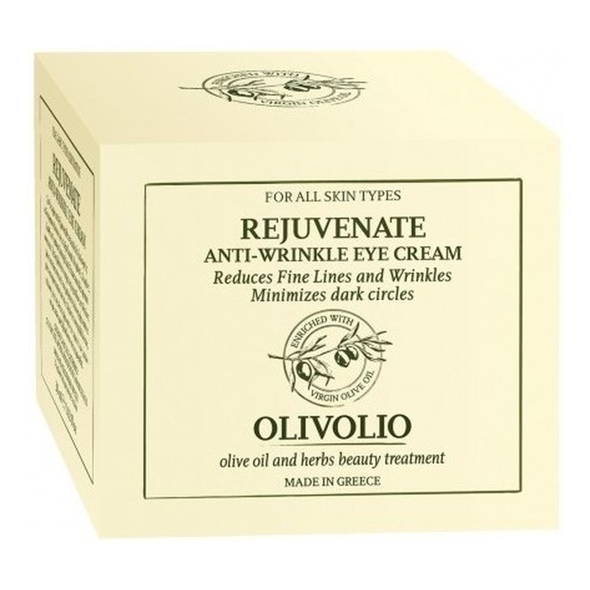 Olivolio Rejuvenate Anti-Wrinkle Eye Cream Przeciwzmarszczkowy krem pod oczy z kofeiną i kwasem hialuronowym 30ml