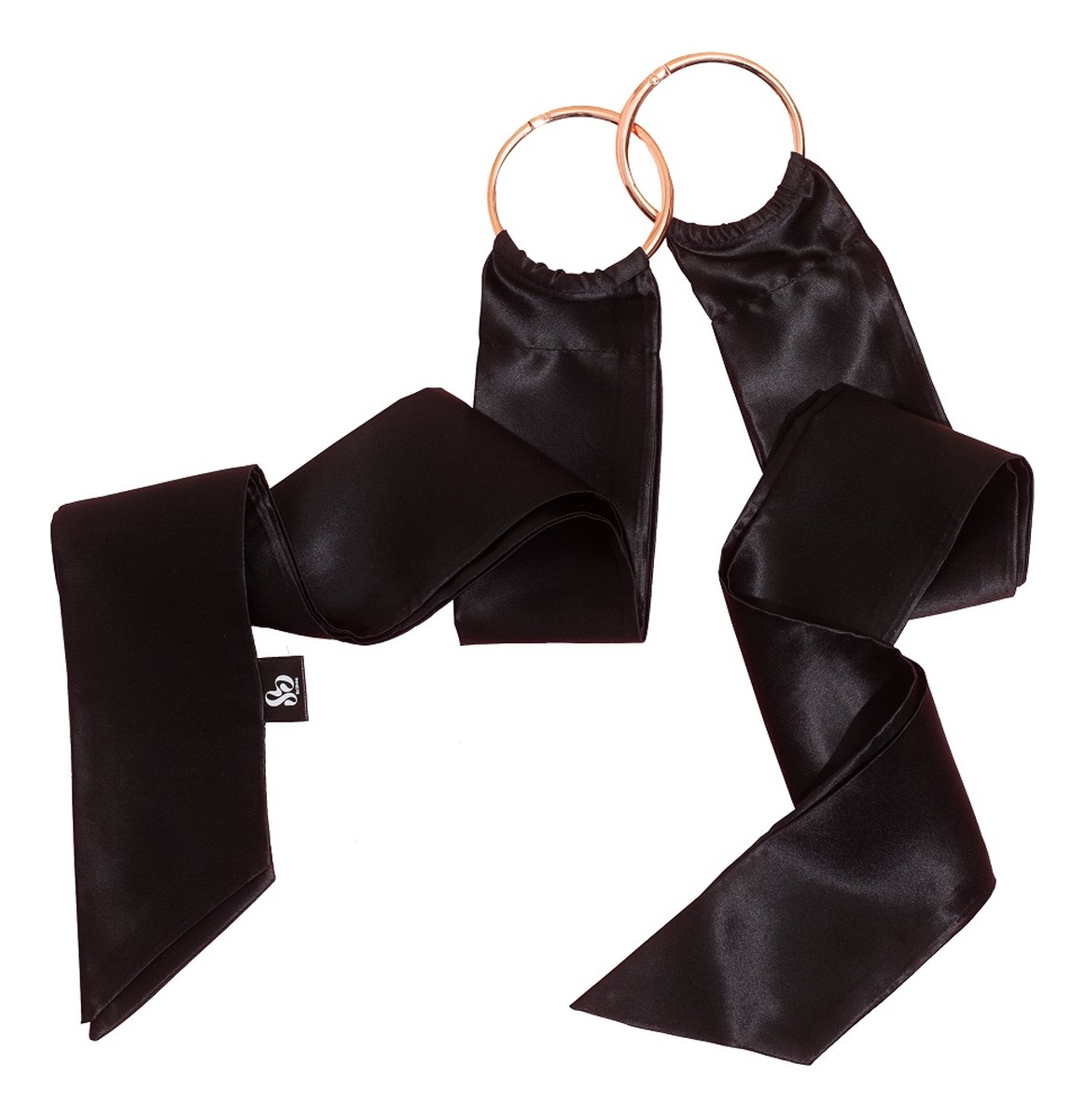 Luxury silk restraints jedwabiste wstążki do wiązania black