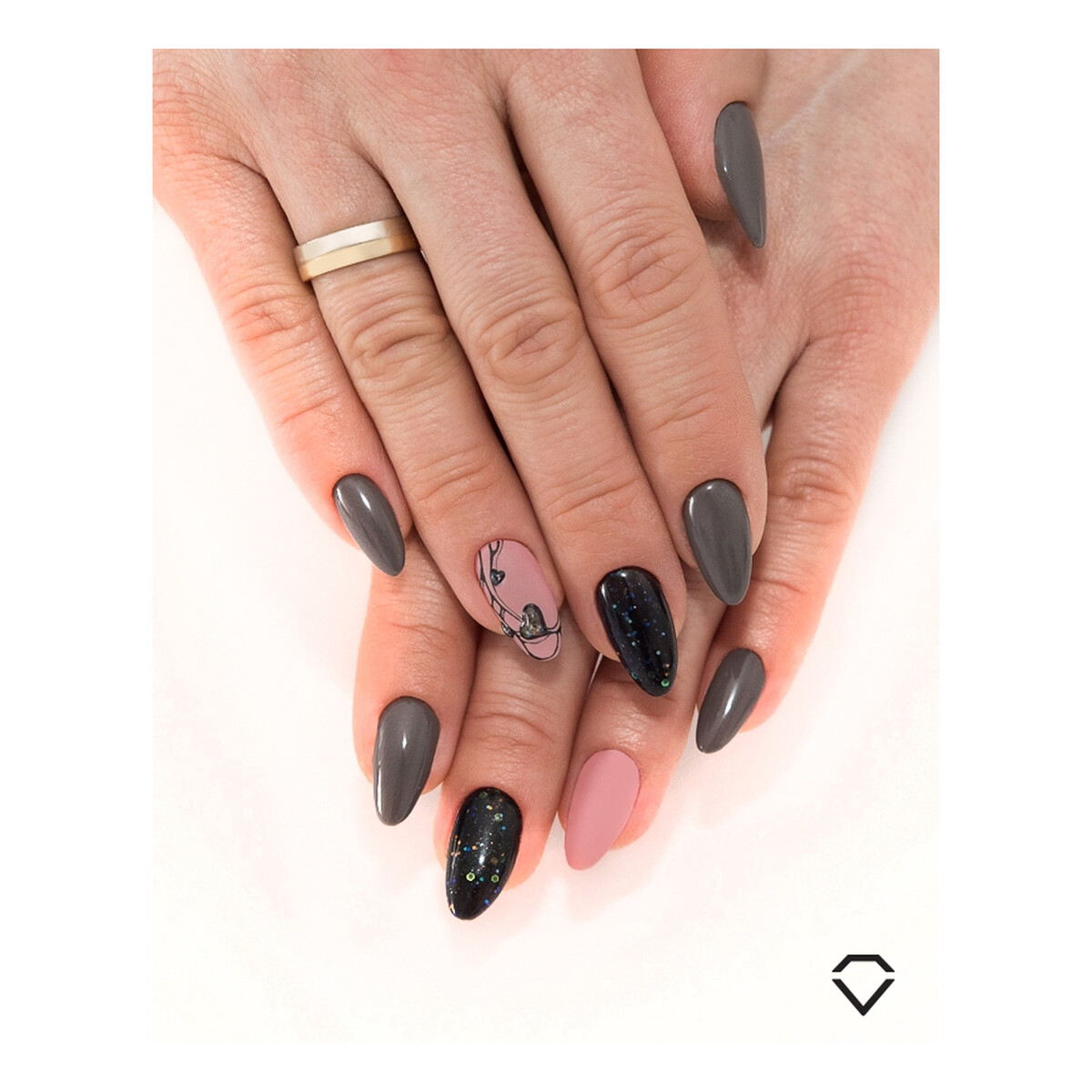 Semilac Black and White Lakier Hybrydowy Do Paznokci 7ml