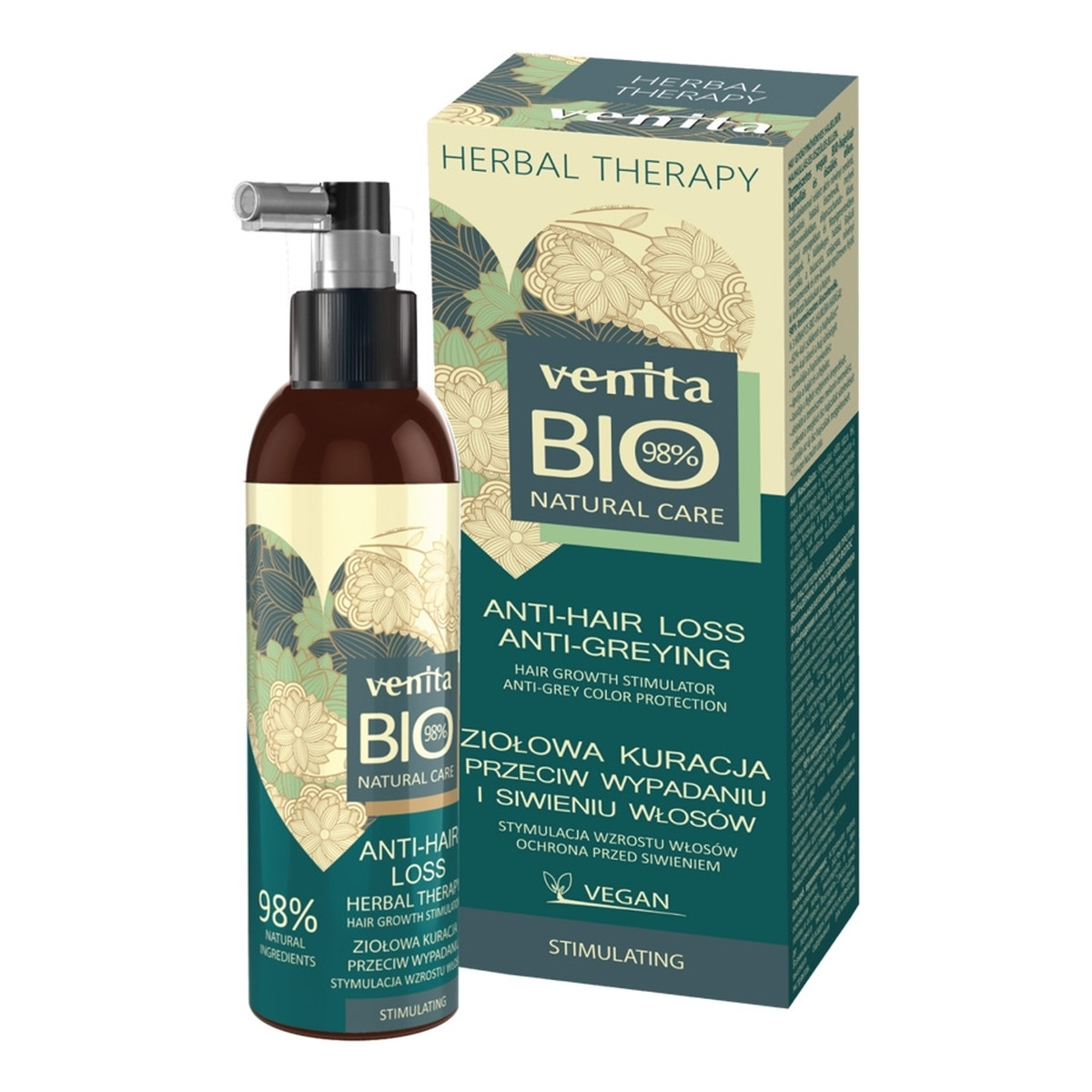 Venita Bio Natural Care Anti Hair Loss ziołowa kuracja przeciw wypadaniu i siwieniu włosów 200ml