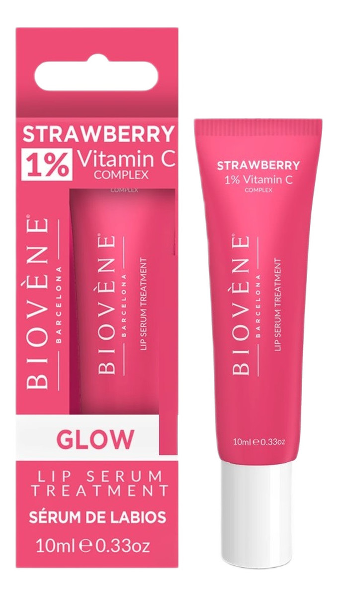 Strawberry lip serum treatment rozświetlające serum do ust z 1% witaminy c