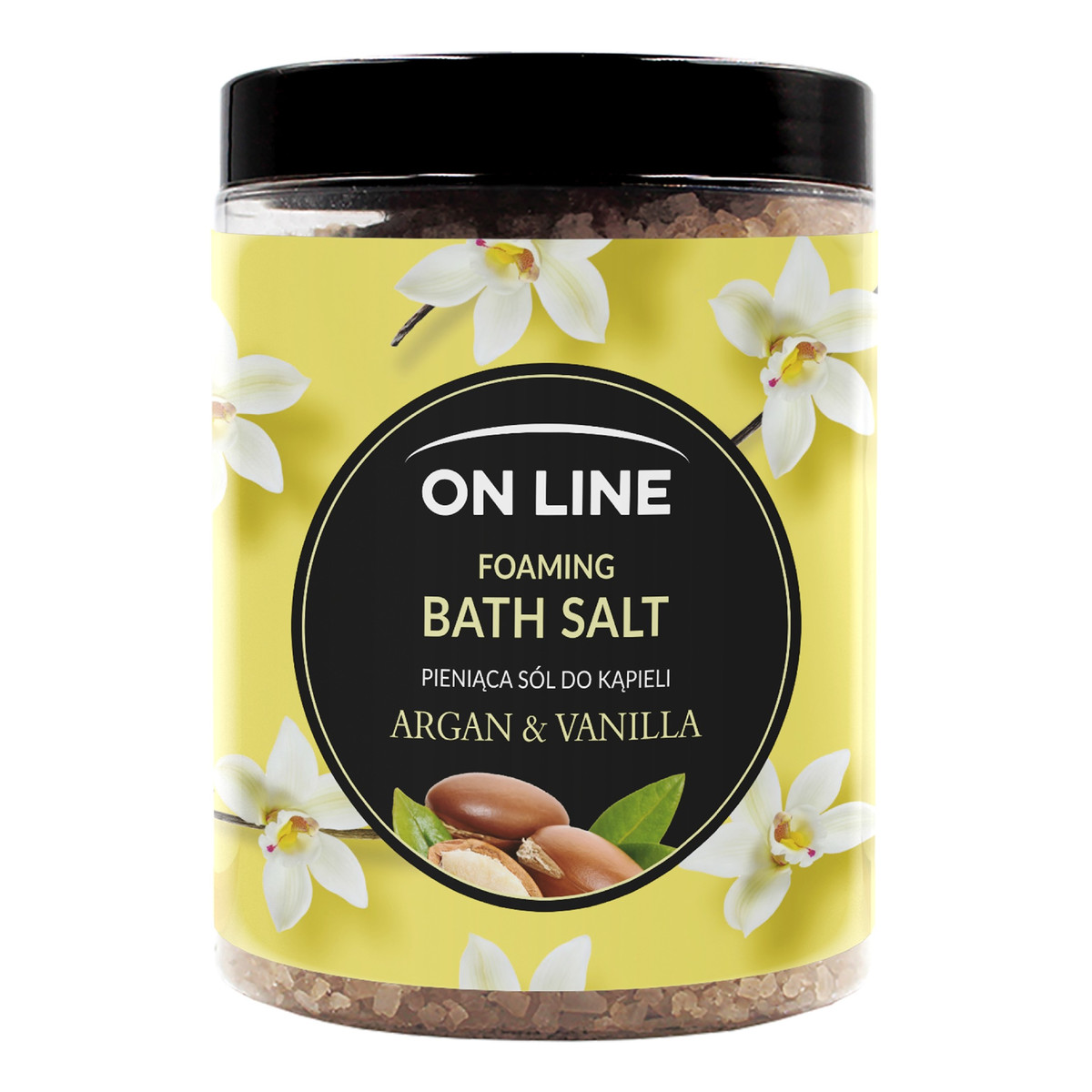 On Line Pieniąca Sól do kąpieli Agran & Vanilla 1200g