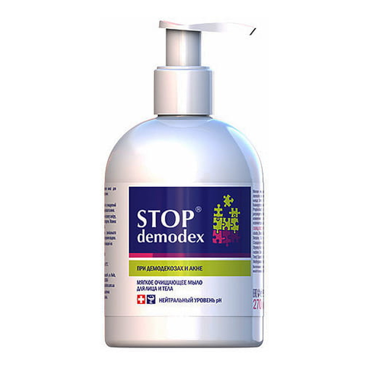 Stop Demodex Mydło do twarzy i ciała,(demodekoza, nużyca, trądzik), 270 ml 270ml