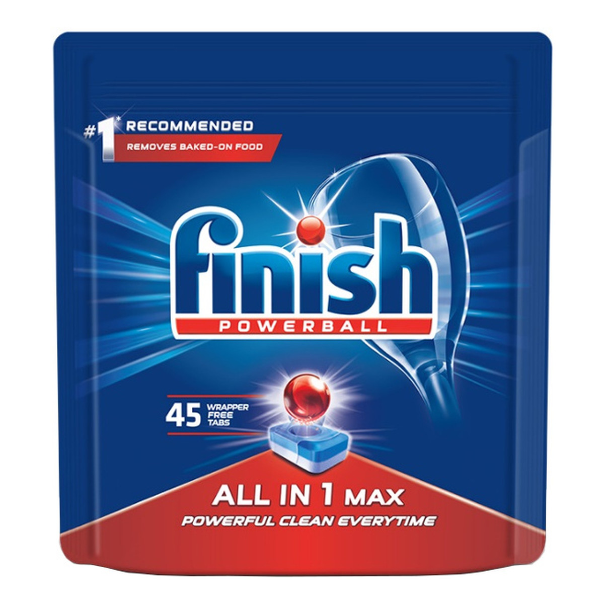 Finish All in 1 Max tabletki do mycia naczyń w zmywarkach 45szt