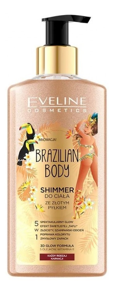 Brazilian body shimmer do ciała ze złotym pyłkiem