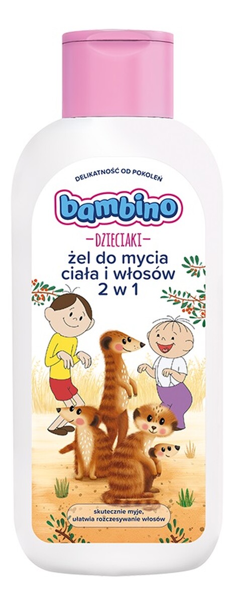 Żel do mycia ciała i włosów 2w1 bolek i lolek surykatki