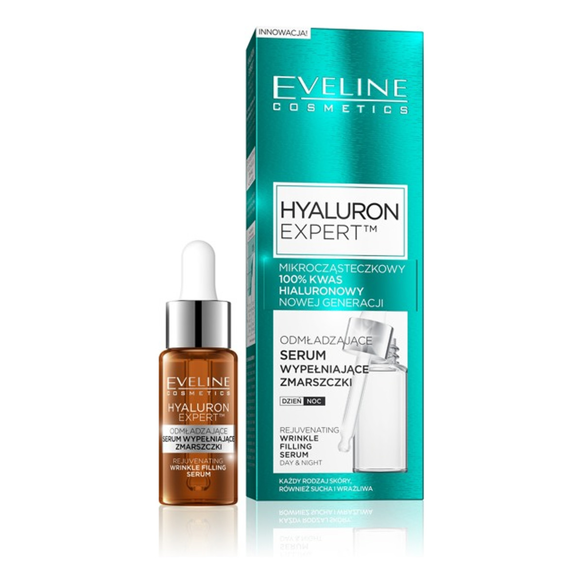 Eveline New Hyaluron Kwas Hialuronowy Do Twarzy 100% 18ml