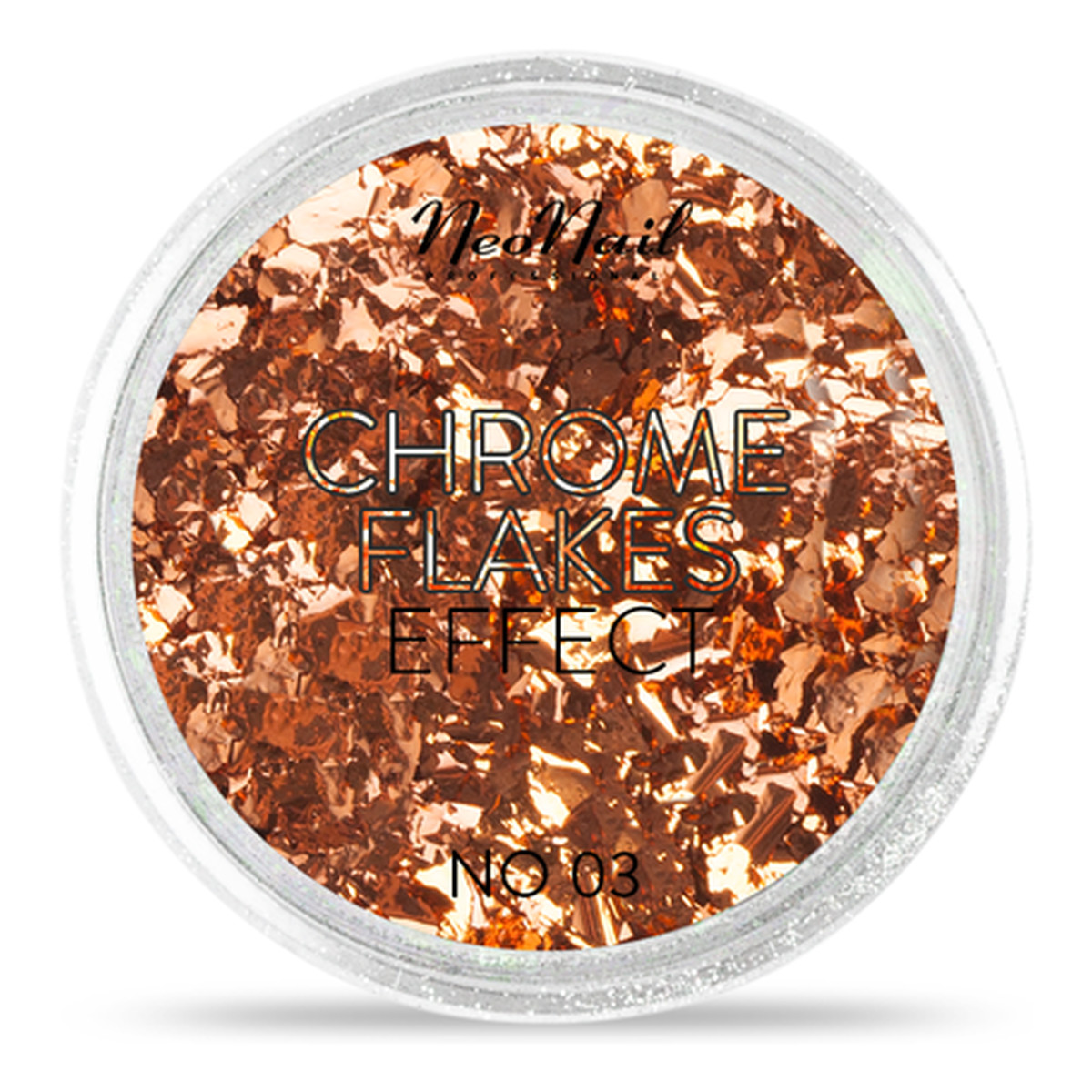 NeoNail Chrome Flakes Effect Pyłek Do Zdobienia Paznokci