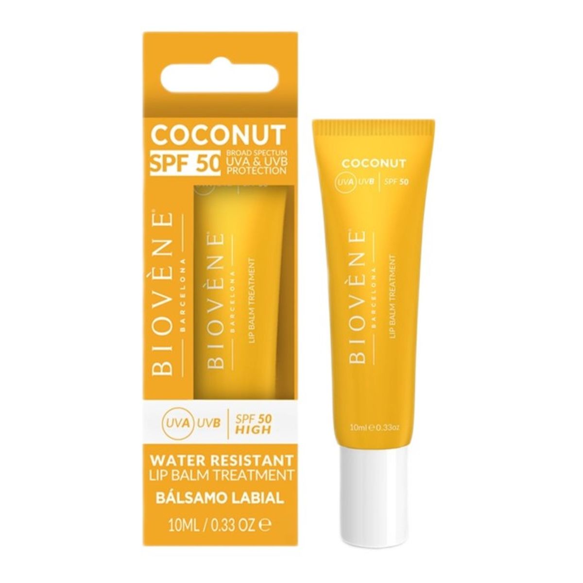 Biovene Coconut Lip Balm Treatment Balsam do ust spf50 10ml