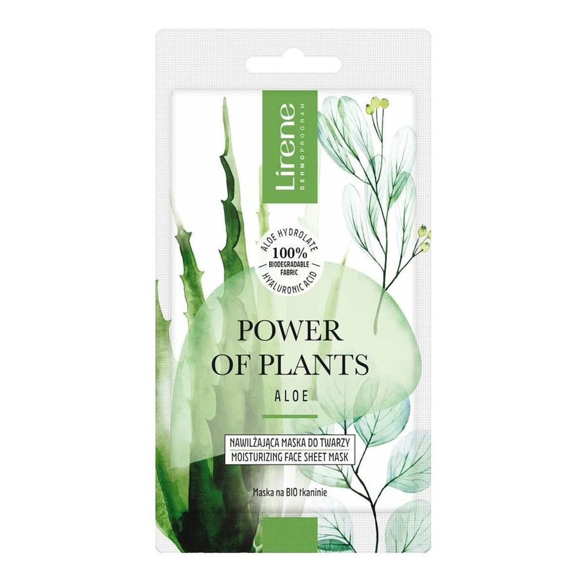 Lirene Power of plants nawilżająca maska do twarzy aloes 17g