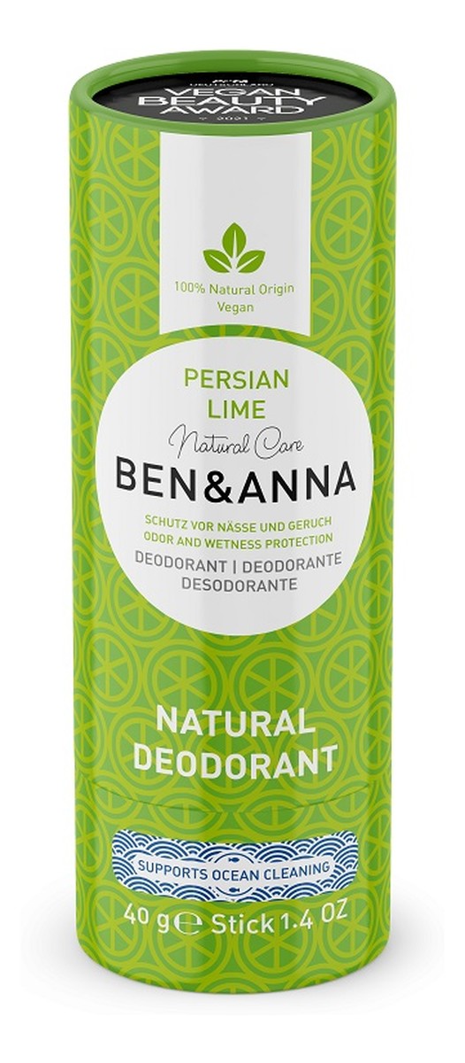 Deodorant naturalny dezodorant na bazie sody sztyft kartonowy Persian Lime