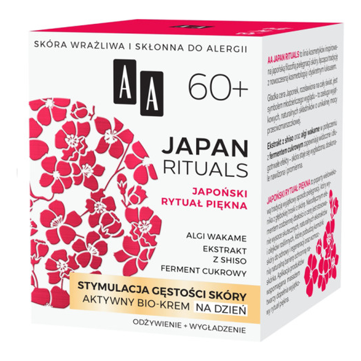 AA Japan rituals stymulacja gęstości skóry aktywny bio-krem do twarzy na dzień 60+ 50ml