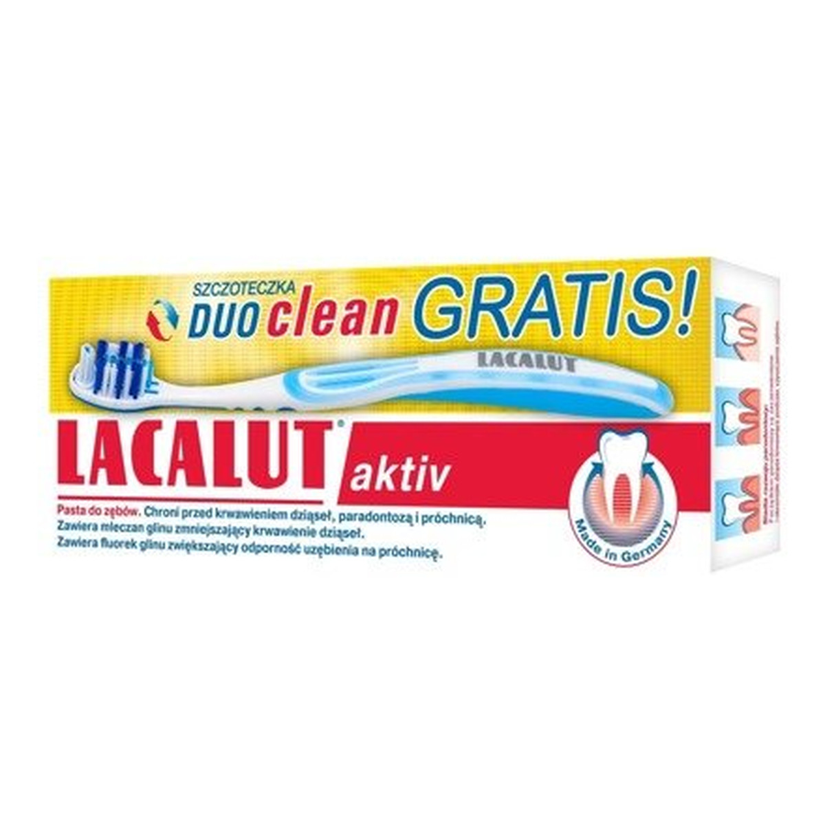 Lacalut Aktiv Pasta do zębów + szczoteczka duo clean 75ml