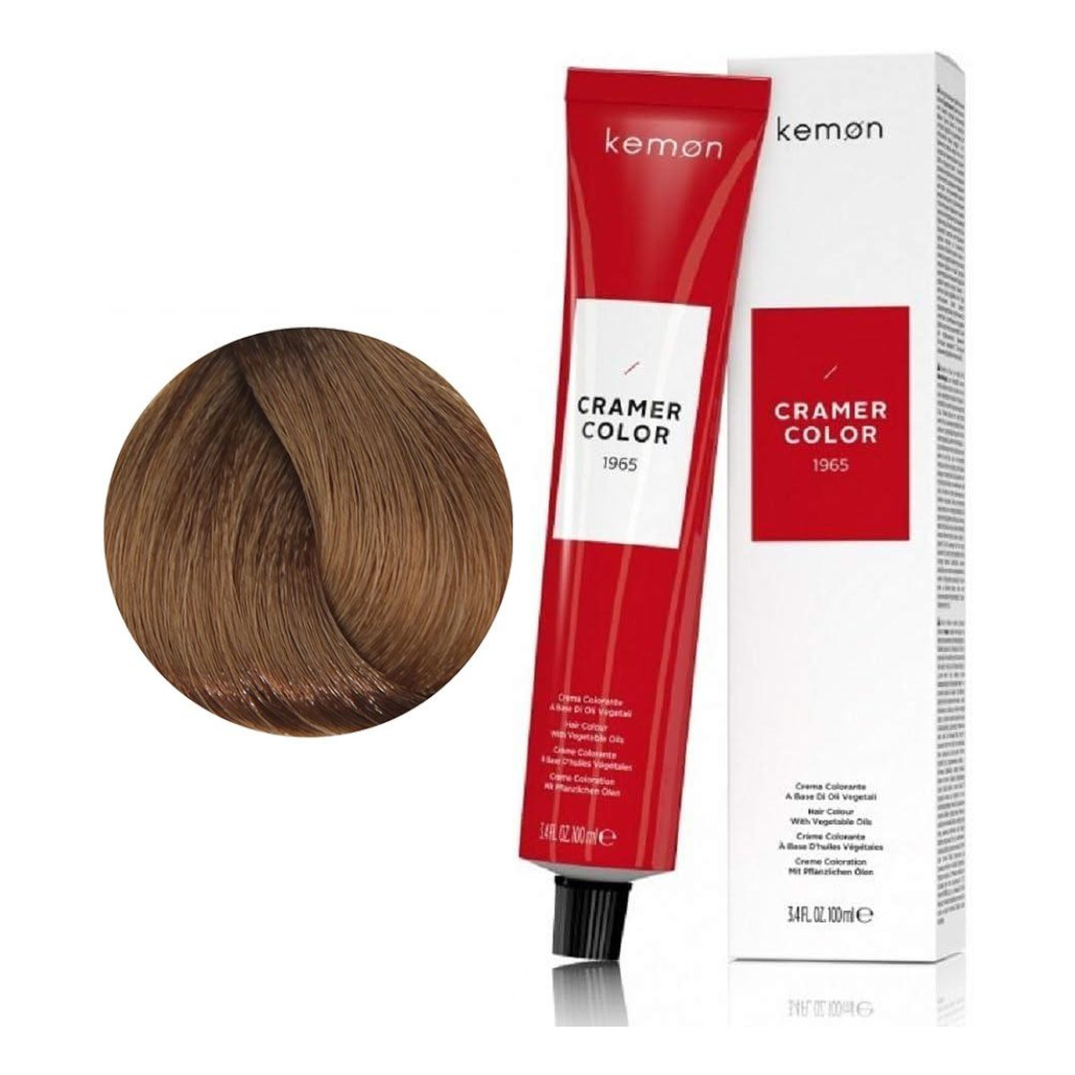 Kemon Cramer Color Kremowa farba do włosów z olejem kokosowym Light Blond (8) 2szt.x100ml