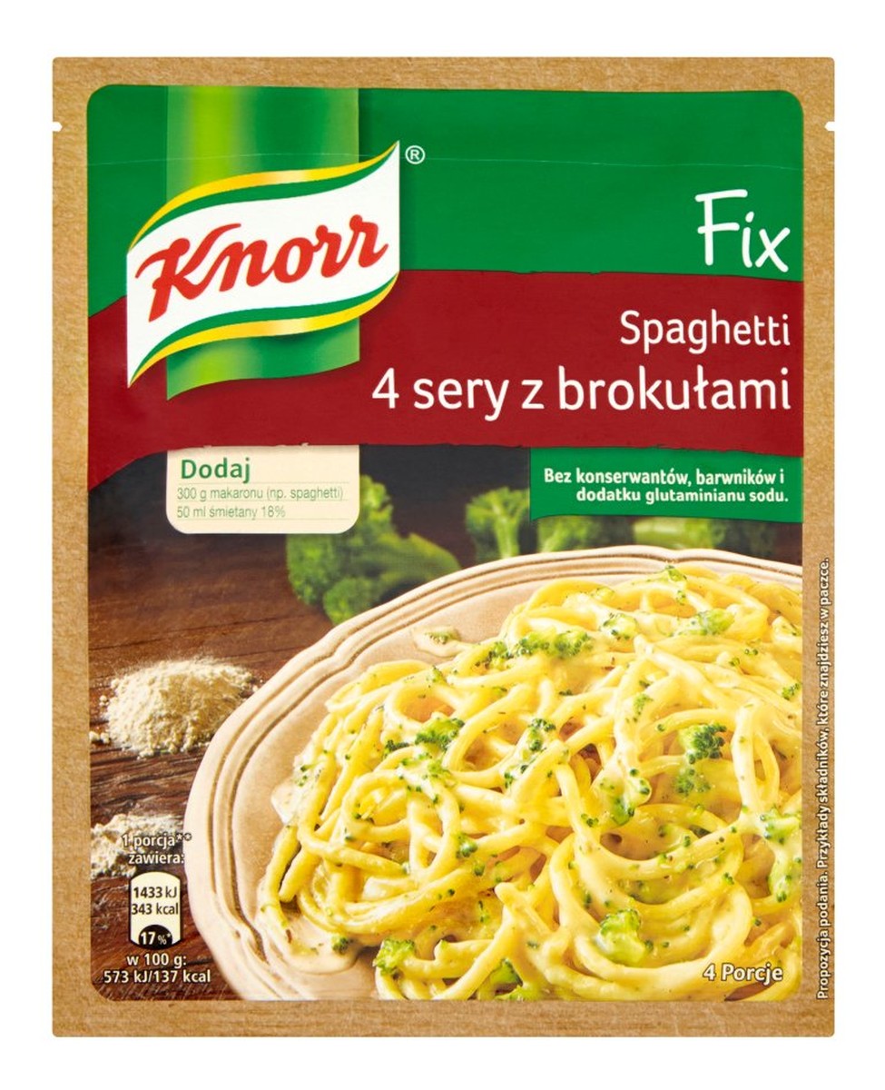 Spaghetti 4 sery z brokułami