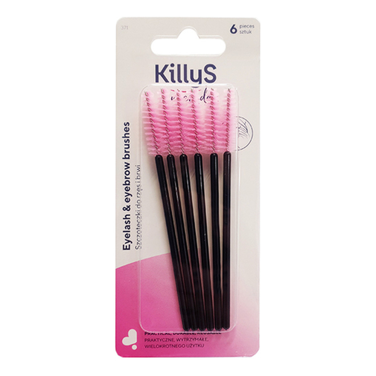 KillyS Szczoteczki do rzęs i brwi 6szt