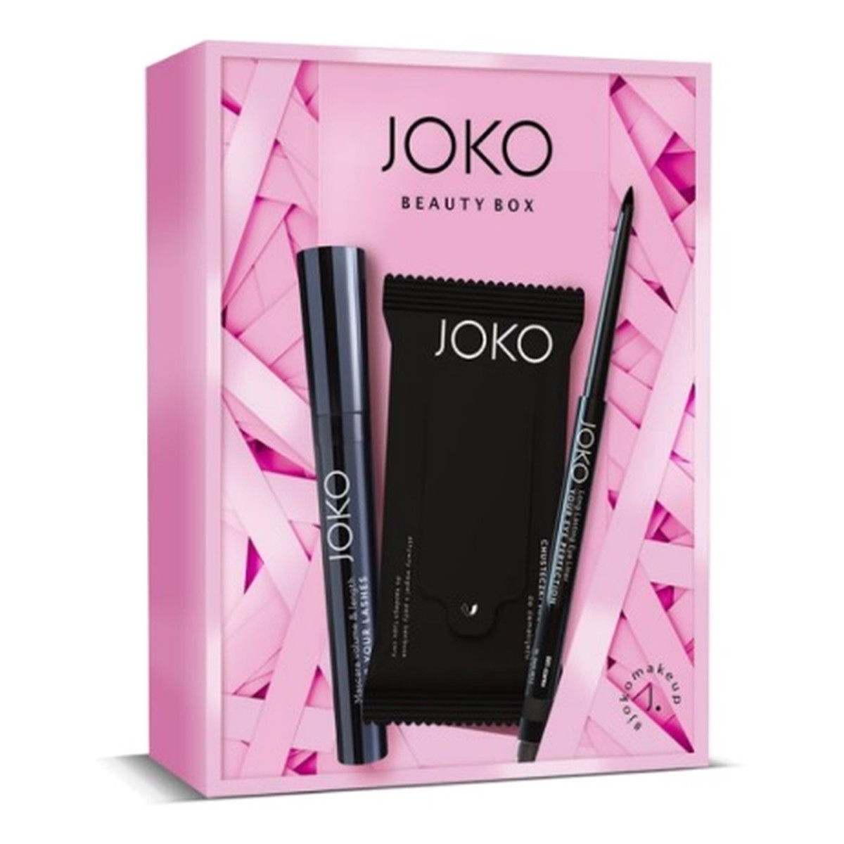 Joko Beauty Box 01 Zestaw pump your lashes mascara 9ml + eye pencil 001 + micellar wipes