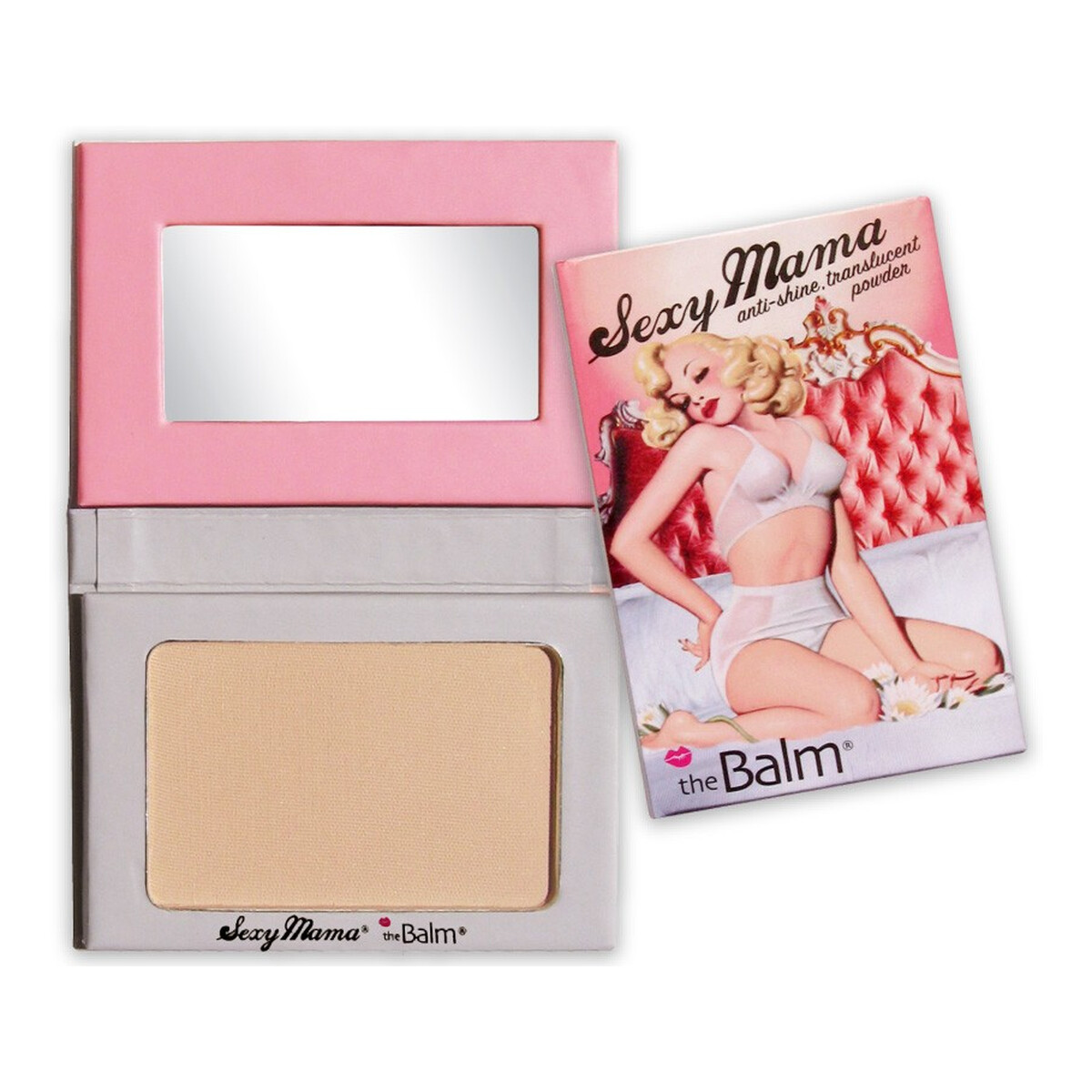 the Balm Mamas Sexy Mama Anti-Shine Translucent Powder Transparentny matujący puder prasowany 7g