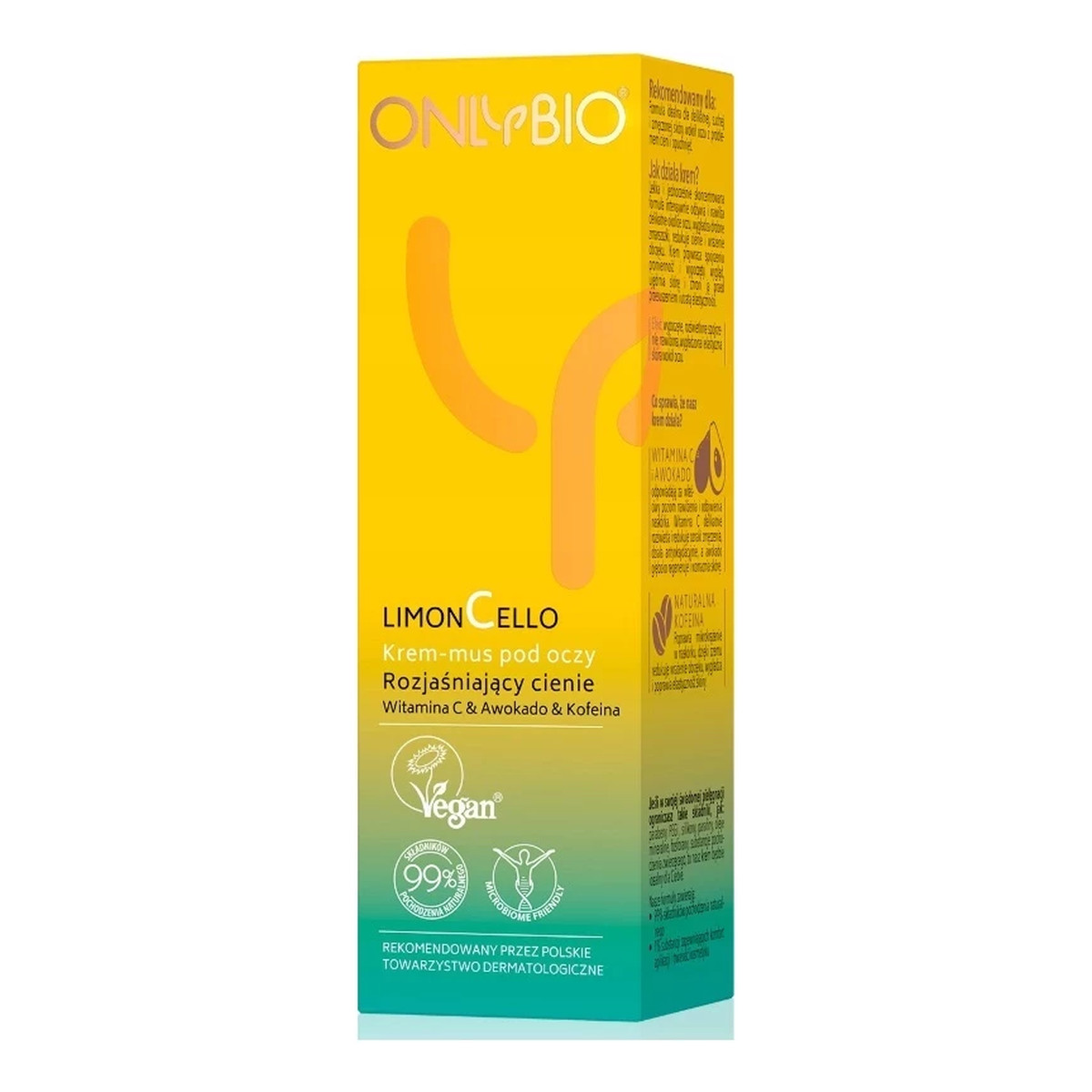 OnlyBio LimonCello Krem-mus pod oczy rozjaśniający cienie 15ml