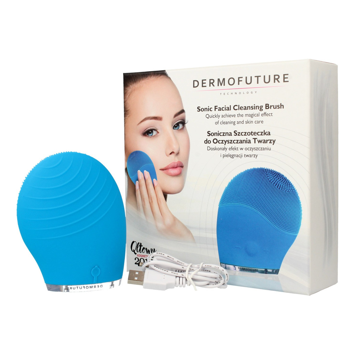 DermoFuture Technology Szczoteczka soniczna do oczyszczania twarzy niebieska 1szt