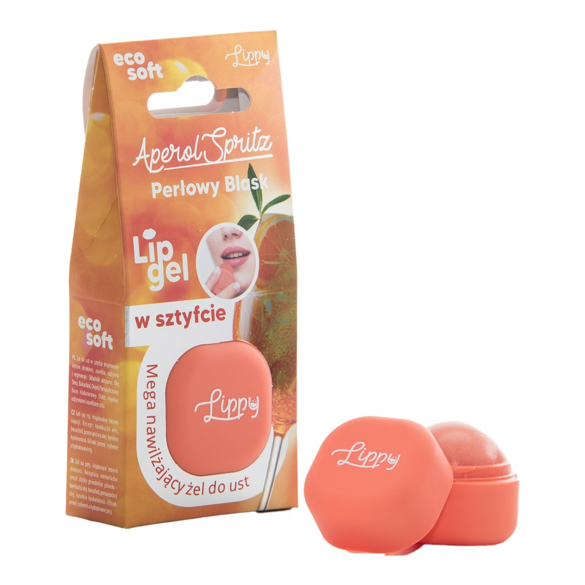 Ecosoft Lip Gel mega nawilżający Żel do ust aperol spritz 6.2g