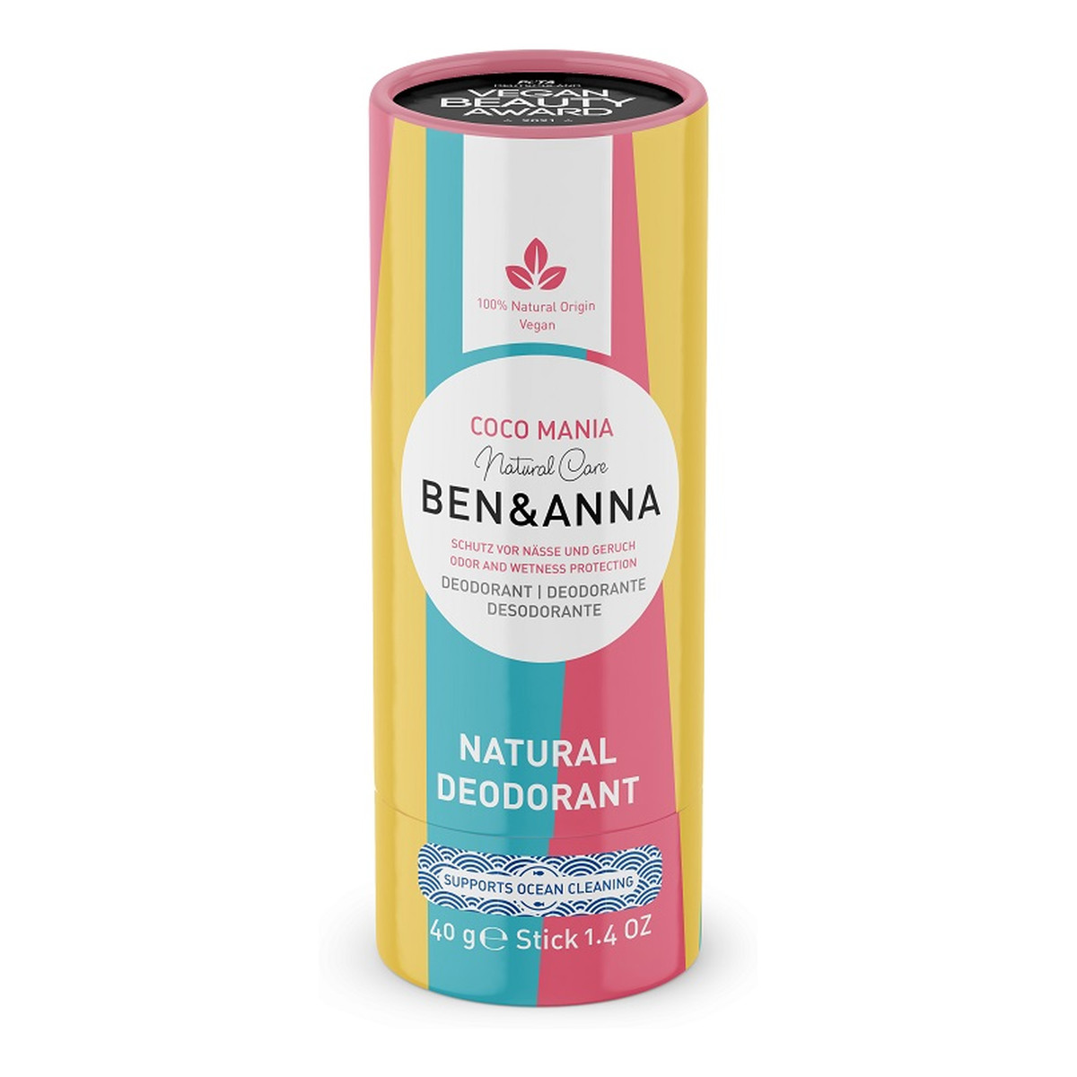 Ben&Anna Natural Soda Deodorant naturalny dezodorant na bazie sody sztyft kartonowy Coco Mania 40g