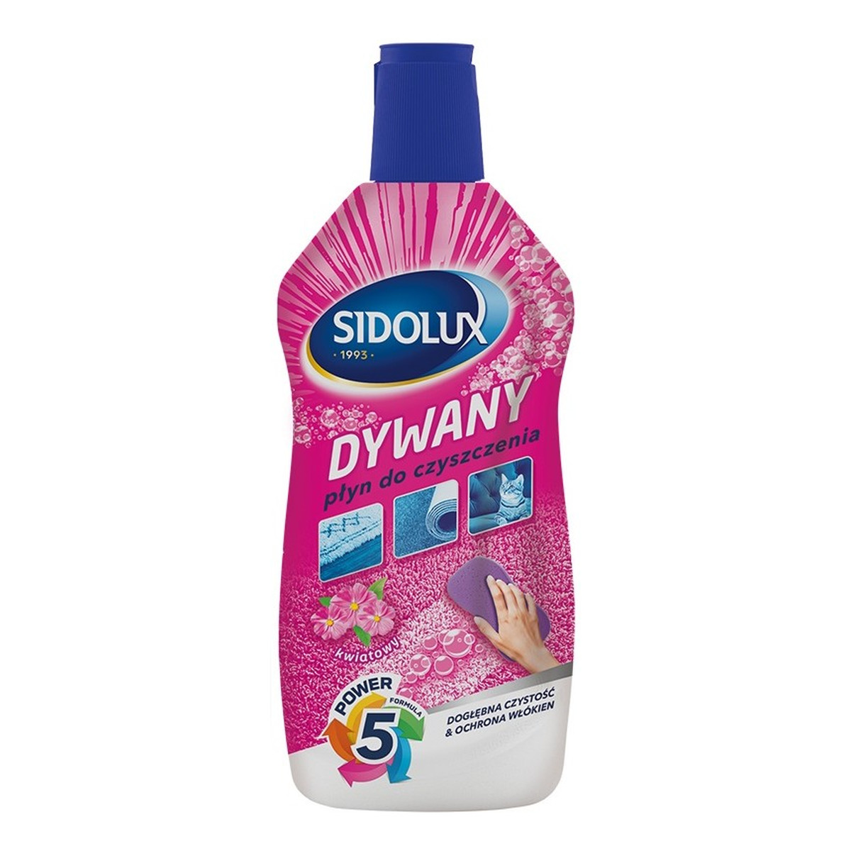 Sidolux Dywany Płyn do czyszczenia tapicerek dywanów i wykładzin 500ml