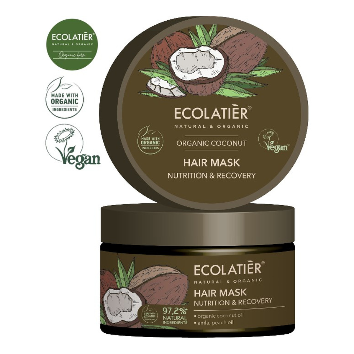 Ecolatier Coconut Maska do włosów Odżywianie i Odnowa 250ml