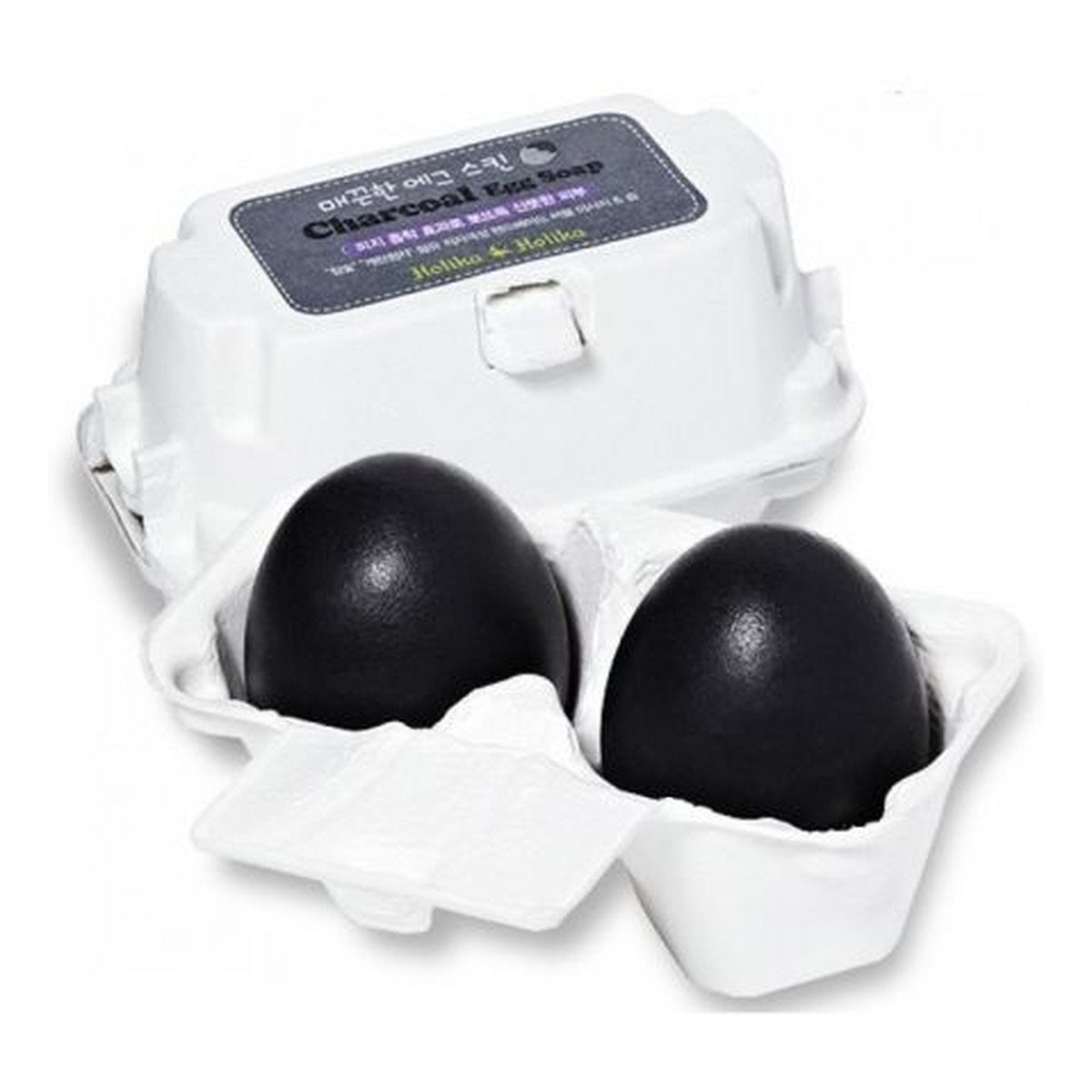 Holika Holika Charcoal Egg Soap Mydełko z aktywnym węglem do mycia x 2 50g