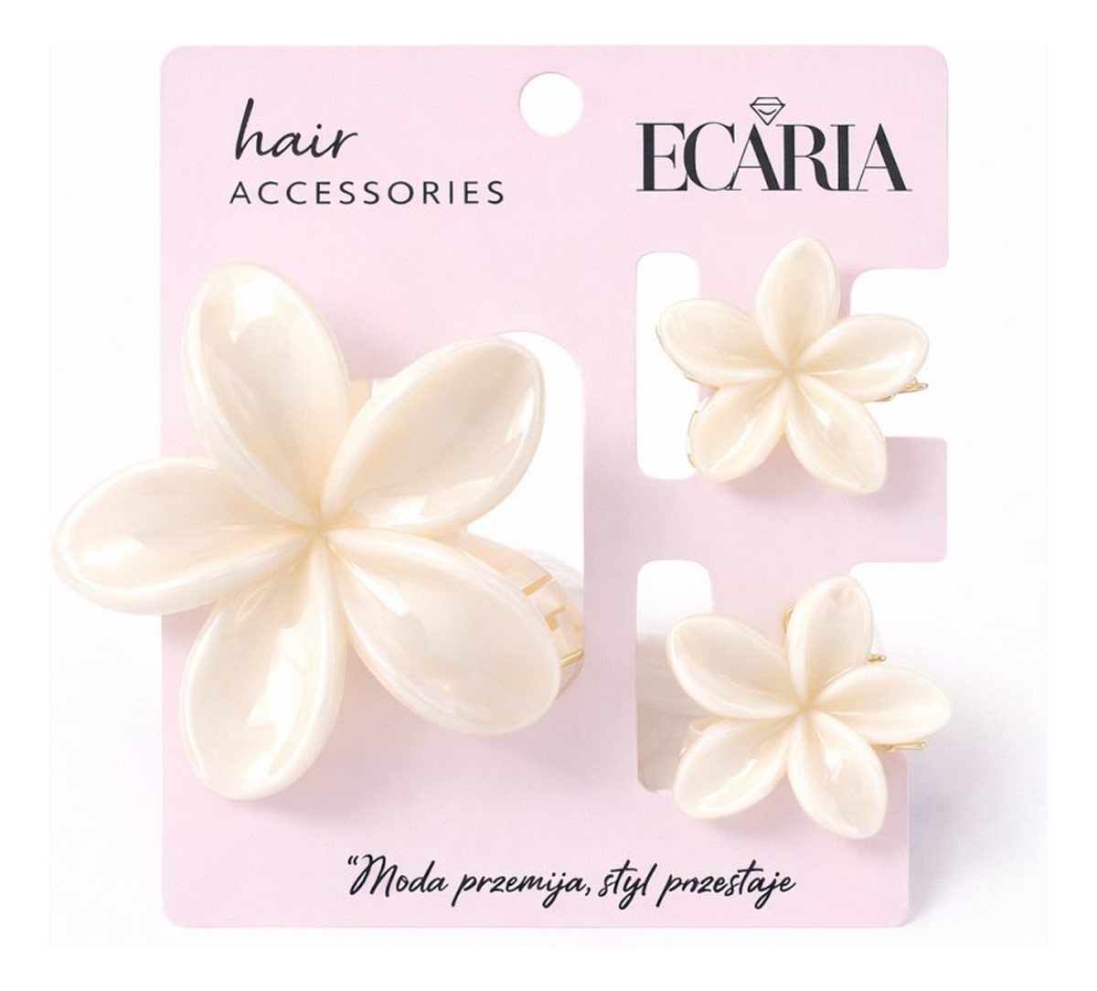 Zestaw spinek do włosów klamer 3w1 kwiat xl + 2 szt. mini spinek sp442