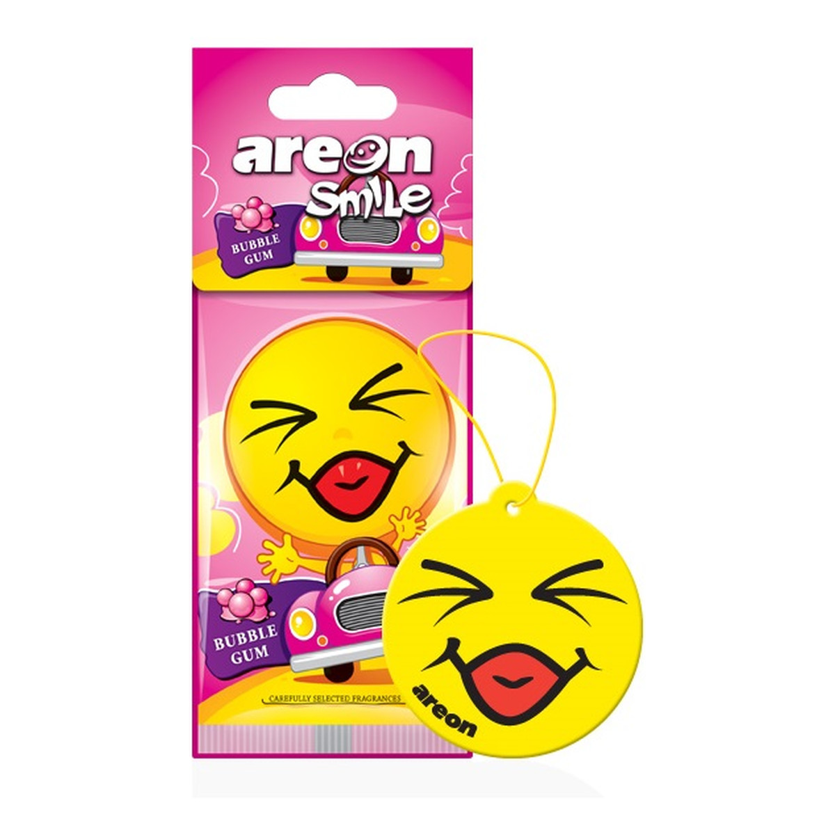 Areon Smile dry odświeżacz do samochodu bubble gum