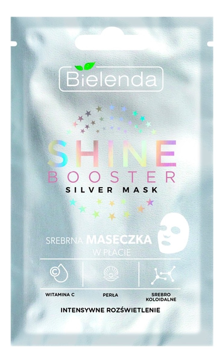 Srebrna Maseczka w płacie intensywnie rozświetlająca Shine Booster