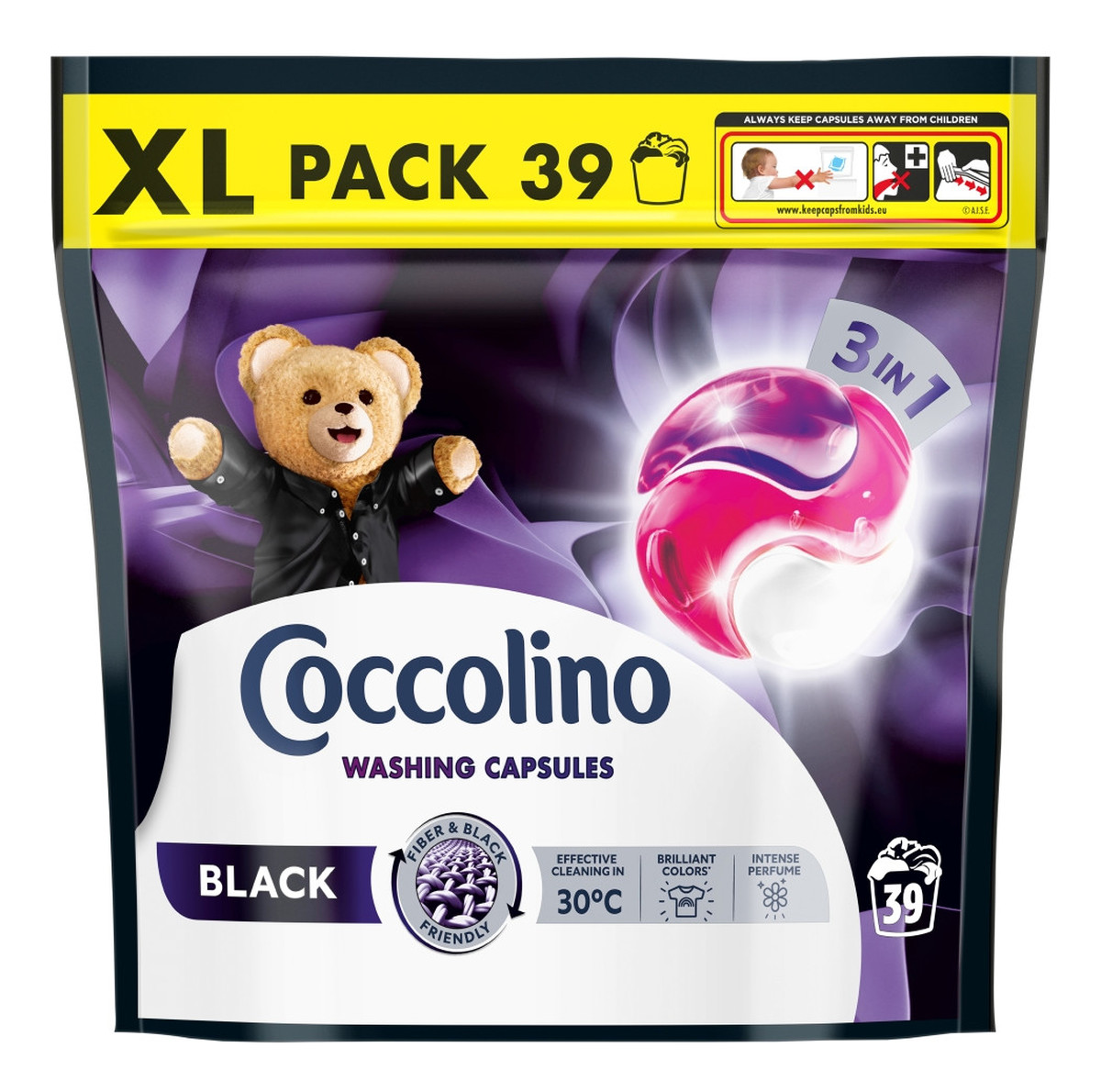 Kapsułki do prania czarnych tkanin 39 szt.