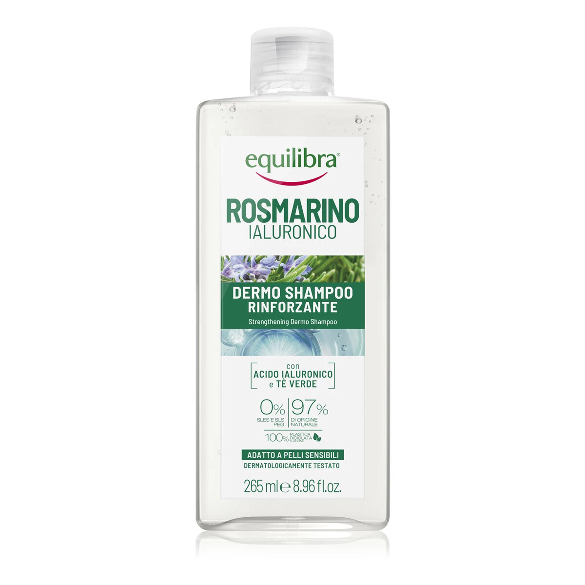 Equilibra Rozmarino Szampon wzmacniający Rozmaryn i Kwas hialuronowy 265ml